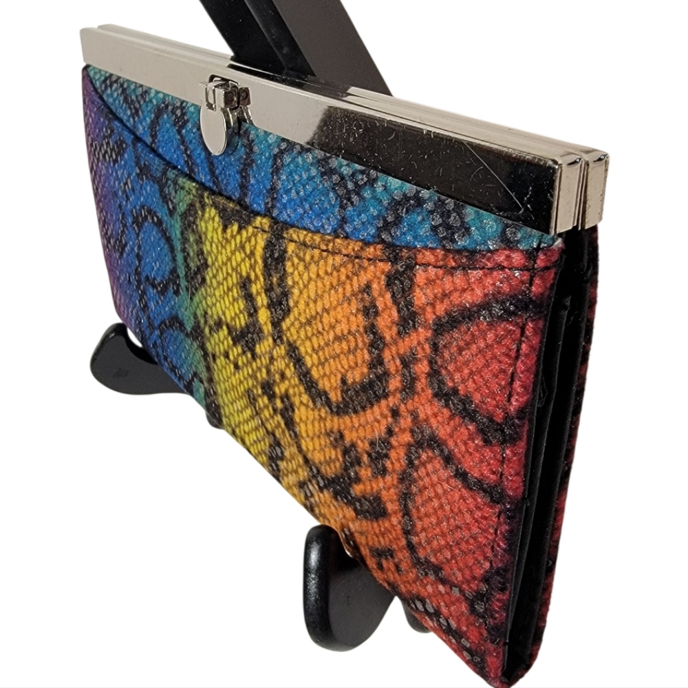 Rainbow Snake Print Clutch Wallet - Picture 2 of 5